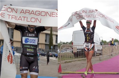 Eliseo Martín y Ana Llanos se adjudican el Ranking Aragonés de Duatlón 2017