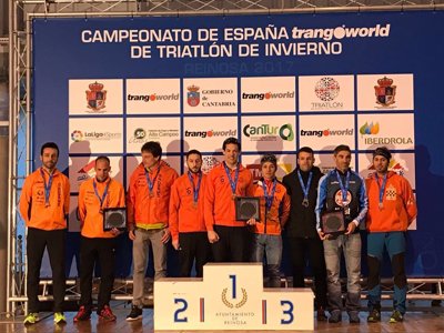 Medallas de oro y plata en el Campeonato de España de Triatlón de Invierno 2017