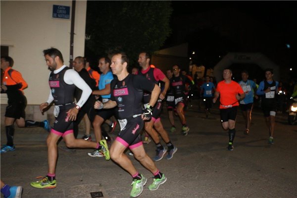 Sobradiel estrena con éxito su primer duatlón nocturno